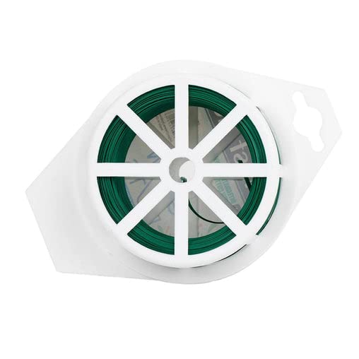 GROWDOTS 656ft (200m) Twist Ties for Plants with Cutter Wire Tie Cable for Gardening Office Home Fixed Plant Rope Plant Ties Multi-Function Cable Green