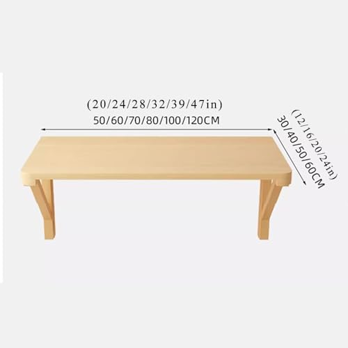 Table pliante murale 100x50cm en bois compacte pour balcon et studio urbain - 3