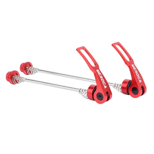 NELboNs Bike Wheel Hub Front and Rear Skewers Quick Release Skewer Clip Bolt Lever Axle QR 145/182 MM for Road Mountain Bicycle MTB,Red