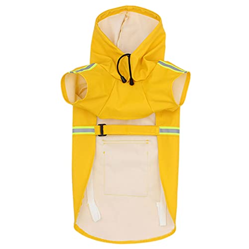 Garneck Pet Reflective Raincoat Waterproof Dog Small/Medium Rainwear Hat for Outdoor Adventures