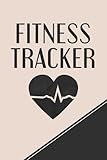 Fitness Tracker: Notebook and Organizer | Set Fitness Goals, Track Progress, and Create a Weekly Exercise Plan - Black Heart Cover Design