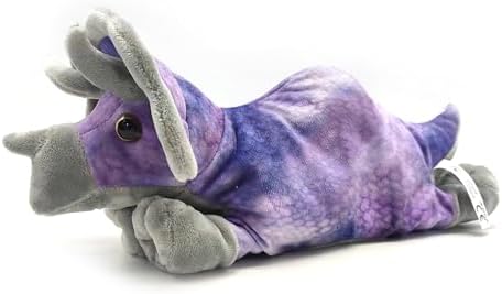 The Petting Zoo Purple Triceratops Slap Bracelet Stuffed Animal, 9 in image 2