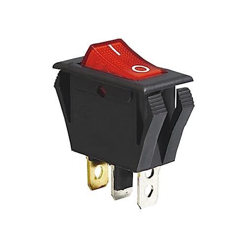 Commutateur unipolaire SPST 15A 250V AC voyant lumineux orange 3 broches