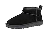 Cushionaire Women's Hip Genuine Suede pull on boot +Memory Foam, Black 8