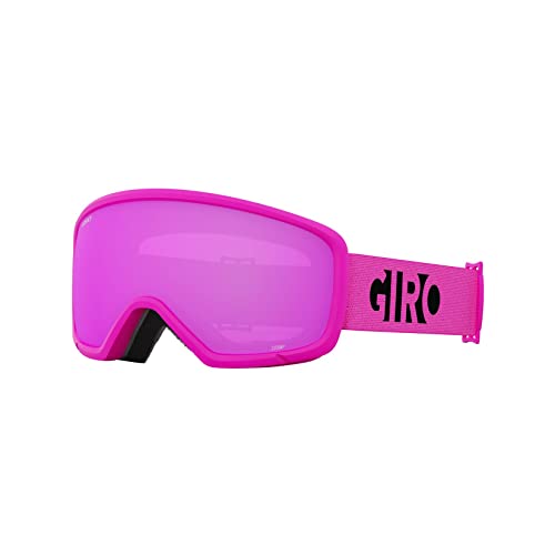 Giro Stomp Youth Snow Goggles - Pink Black Blocks - Amber Pink Lens - One Size