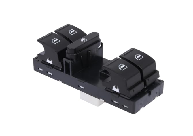 AUTO VORTEX Black Power Window Switch, Push Button, ON-NONE-ON, 12V DC, 2-way, 2 Positions, 1 Count, Panel Mount, Wi-Fi, Electronic Switch, Driver Side, SKODA FABIA 10 PIN-image-36