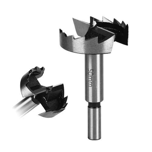 Punta Forstner 50mm per legno duro e tenero, punte forestali, lunghezza 90mm, diametro albero 10mm, accessori di foratura con punta tonda, trapano forestale, accessori trapano
