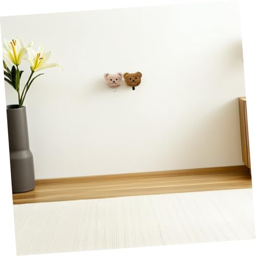 Crochets muraux ours au design mignon et fixation adhésive pour petits objets - 8