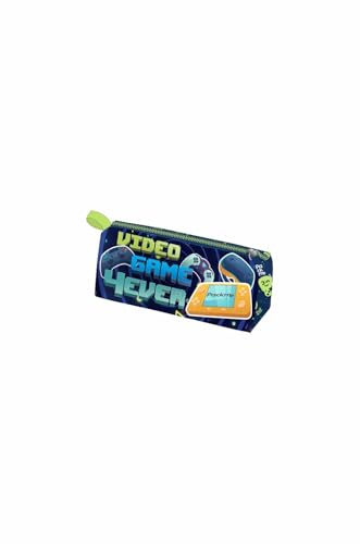 Estojo Escolar Infantil Pack Me Video Game Player com Zíper, Compacto e Resistente para Lápis e Acessórios