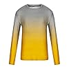 Long Sleeve t Shirt Mens Mens Heavyweight t Shirt Yellow, L #3