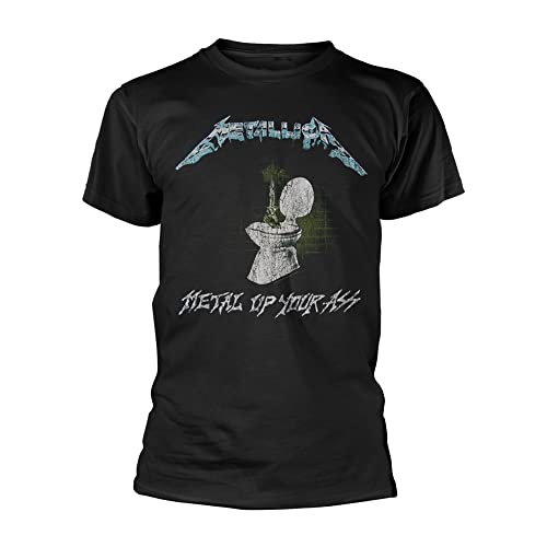 Metallica Metal Up Your Ass Oficial Camiseta para Hombre (X-Large)