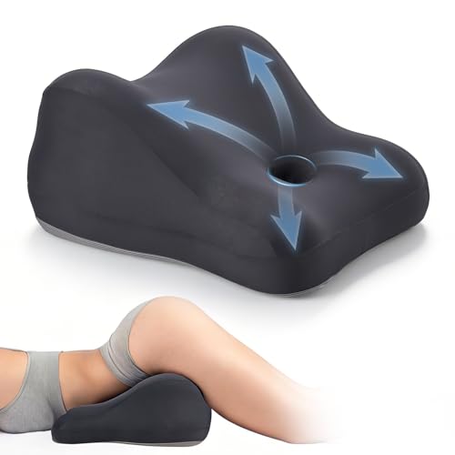 Bed Wedge Pillow Ergonomic Rebound Memory Foam Wedge Pillow for Couples Back Support Cushion with Washable Cover Back Cushion Provides Waist and Neck Contoured Support for Reading Sitting Lying Down