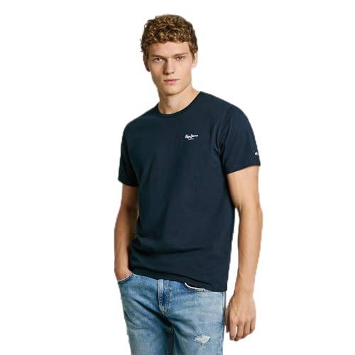 Pepe Jeans Original Basic 3N T-Shirt pour Homme, Bleu (Dulwich Blue), XXL, Bleu (Bleu Dulwich), XXL