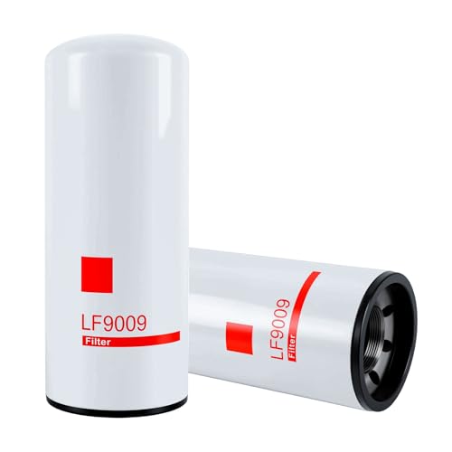 LF9009 Oil/Lube Filter Compatible with Cummins ISC 8.3L ISL/QSL 9.0L ISM N14 M11 Diesel Engine Replaces 3401544 TECXLF7000 XLF7000 AT193242 1216400561(2 pack)