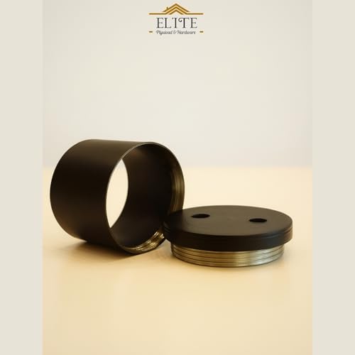 Image of Elite Heavy Black Curtain Bracket | Wall to Wall Bracket for 1inch Stainless Steel Curtain Rod and Wardrobe Rod Suitable for 25mm Curtain Pipe- 2pcs (Black)