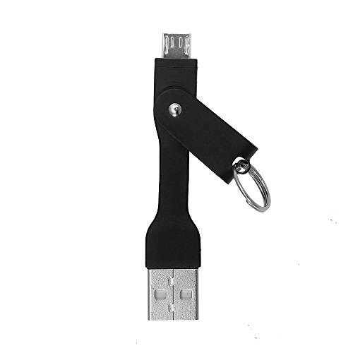 dCables Short Bendy Micro USB Charging Cable Key - 2.75 Inch - for Android