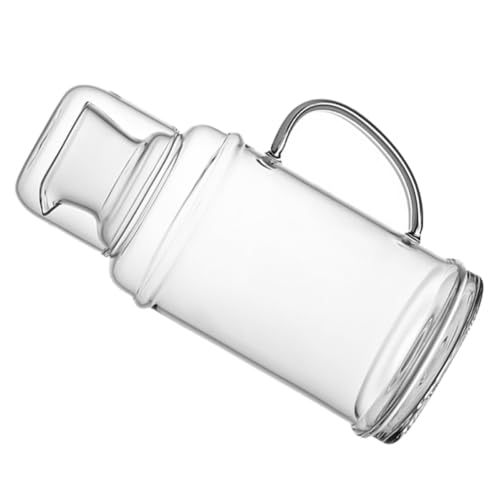 DOITOOL Jarra de Agua de Vidrio 1100ml Resistente al Frío para Uso en Casa Recibir Invitados, Botella Transparente para Bebidas Frías y Almacenamiento Seguro