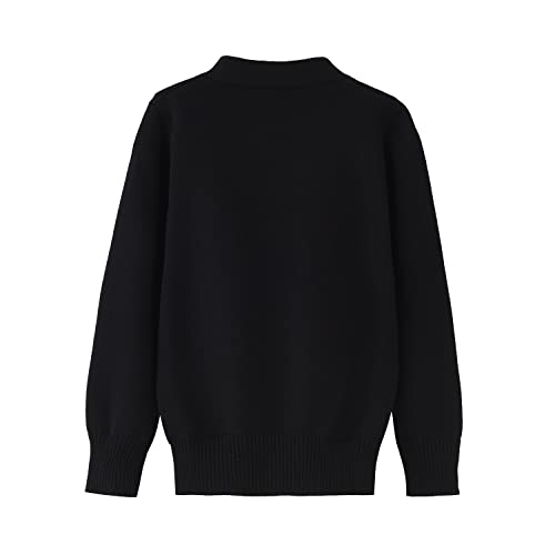 Image of Unisex Boys Girls Cardigans Sweater V-Neck Long Sleeve School Uniforms Button Knit Tops