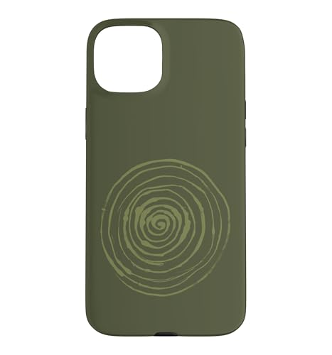 Grunge Spiral Abstract Nature Vintage y2k Earthy Green �X�}�z�P�[�X iPhone 15 Plus �p