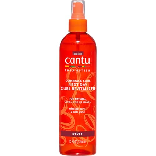 Comeback Curl Next Day Revitalizer Spray – Revitalisierungsspray für Locken – mit reichhaltiger Shea Butter und Rizinusöl – kräftigt, definiert und glättet die Locken – sulfatfrei – 355 ml
