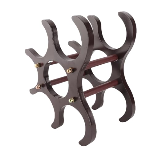Soporte para 6 botellas de vino en madera roja miniatura 6