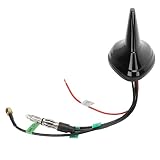 Tbest Antenna Universale a Pinna di Squalo Auto con Amplificatore Integrato, Supporta FM AM GPS GSM, DC12V, per Auto Barche Camion