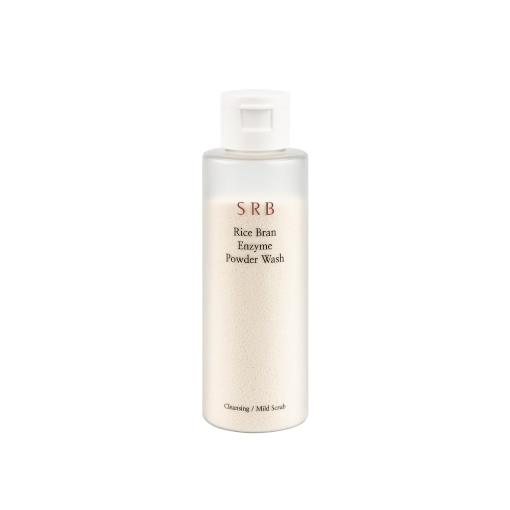 SRB Stabilized Rice Bran Enzyme Powder Wash - Exfoliating Face Wash with Enzymes for Sensitive and Acne Skin - Hydrating Collagen Rice Cleansing Powder (2.46oz)