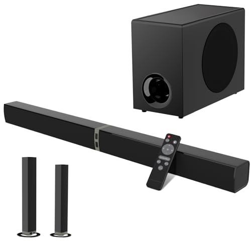 MZEIBO Sound Bar with Subwoofer,120W Soundbar for Smart...