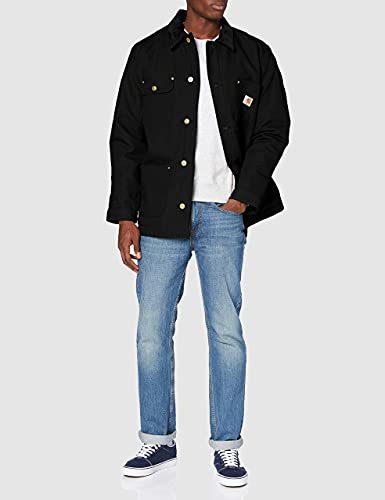 Carhartt Herren Loose Fit Firm Duck Blanket-Lined Arbeitsjacke, Schwarz, XL