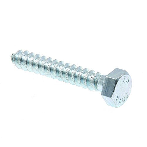 Prime-Line 9055593 Hex Lag Screws, 5/16 in. X 2 in., A307 Grade A Zinc Plated Steel, 100-Pack