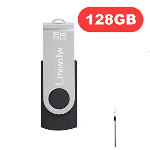 de Alta Velocidad USB 2.0 Memory Stick USB Flash Drives Doble Almacenamiento de diseño Giratorio Thumb Thumb Drives con LED Indica (1Pcs, 128GB)