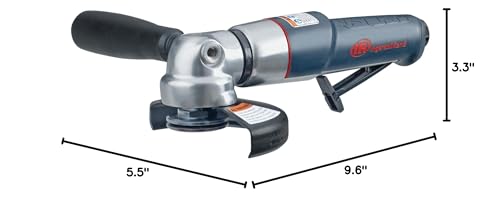 Image of Ingersoll Rand 345MAX-M Angle Air Grinder and Cut-off Tool, 5 inch Wheel, M14 Arbor, 12,000 RPM, 0.88 HP, Rear Exhaust