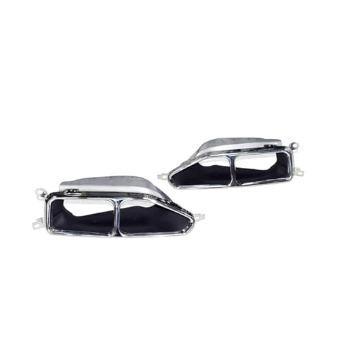 Compatible For BMW new 7 series 19 to 20 730740li760M tail nozzle four outlet exhaust Tip modification car tail throat(Silver Pair)