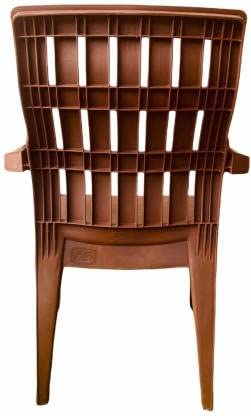 Image of ANMOL Kelvin Brown Chair Fully Comfort and Weight Bearing Capacity 150 kg Outdoor Chair Plastic Outdoor Chair Brown Color (Pack of 2)