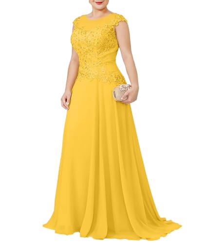 Mother of The Bride Dresses Lace Appliqued Chiffon Wedding Guest