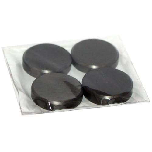 Image of RiseOm Brass Round Mirror Cap,Screws Cap Cover /Nails Decorative,Mirror Nail Decorative Cover (Pack of 10, 19mm-Matte Black)