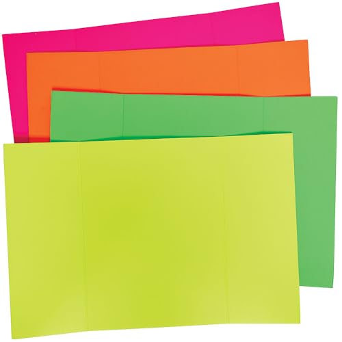Tableros de presentación de neón brillantes y coloridos Baker Ross FN680 pack de 4 2