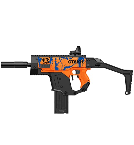 GTAKH Toy Gun for NERF Guns Electric Automatic Soft Foam Guns Sniper Bullets Toy Foam Blasters & Guns Birthday Gift Toy for Boy Girls,Foam Toy Guns with 1 Clips Magazine,MUL-Bursts, 30 Bullets,Orange