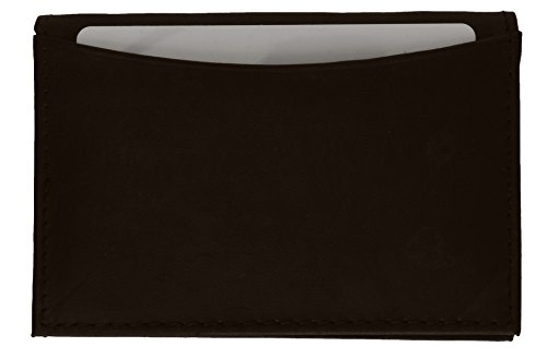 Soft Leather Bi-fold Credit Card Holder Black #70 (Brown)3