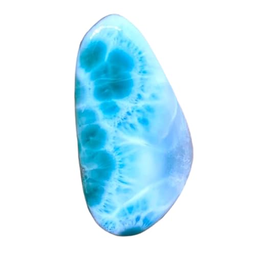 Cabochon en larimar naturel 42x22x4mm pour création de bijoux uniques