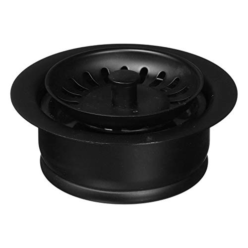 Westbrass D2089SEV-62 3-1/2" Kitchen Sink Waste Disposal Drain Flange and Basket Strainer, Matte Black Westbrass D2089SEV-62 3-1/2" Kitchen Sink Waste Disposal Drain Flange and Basket Strainer, Matte Black