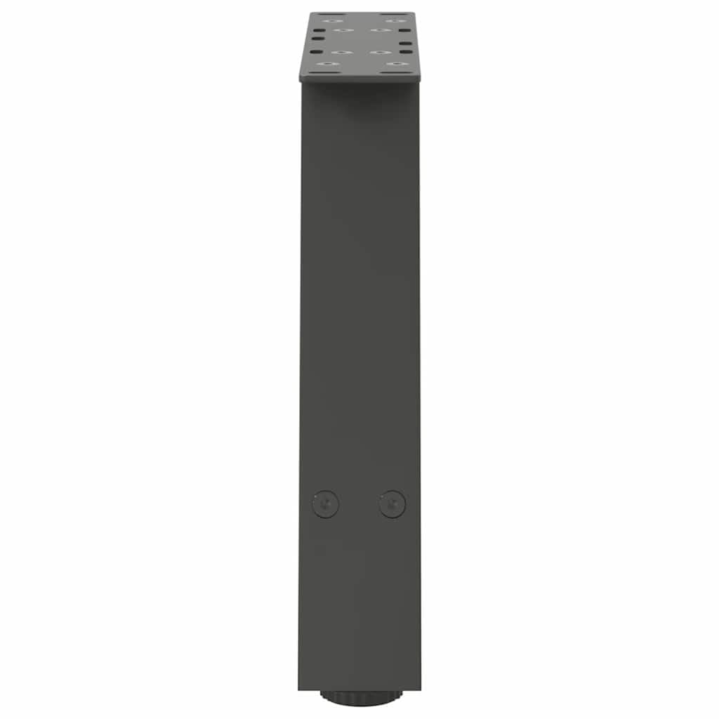 Nogi do stolika kawowego w kształcie litery A, ze stali malowanej proszkowo, antracytowe, 50 x (30-31) cm, 2 sztuki z regulowanymi nóżkami poziomującymi, do montażu stolika kawowego, śruba