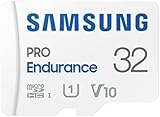 Samsung PRO Endurance microSD-Karte + SD-Adapter, 32 GB, Für Videoüberwachungssysteme, Dashcams und Bodycams,UHS-I U3, Full HD & 4K UHD, 100 MB/s Lesen, 40 MB/s Schreiben, MB-MJ32KA/EU