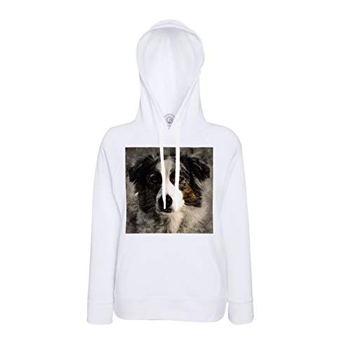 Sweat Border Collie Peinture Art Idéal pour Balades en Forêt et Détente