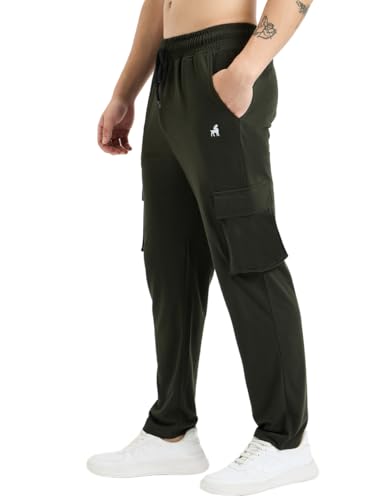 Image of Modeve Men's Cargo Style Solid Trackpant