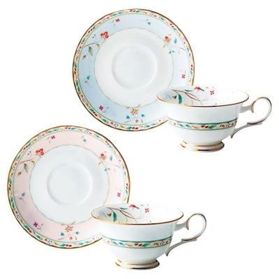 ノリタケ(花更紗)カップ&ソーサーペア(色変わり)