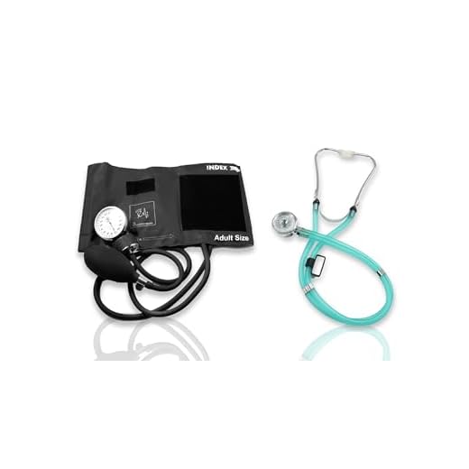 Elite Medical Instruments EBE-340 Clear Sea Frost Sprague Rappaport Stethoscope and Black Blood Pressure Kit