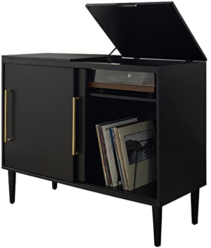Crosley Furniture Everett Media Console and Record Player Stand w...