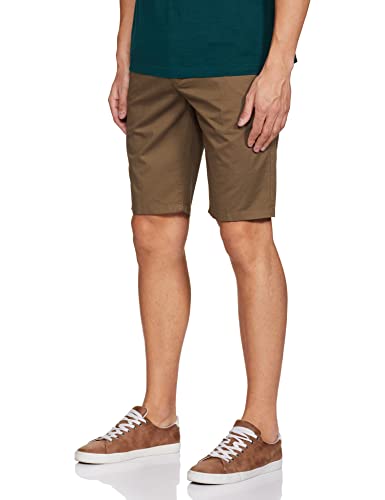 Image of Spykar Mens Cotton Olive Solid Trousers