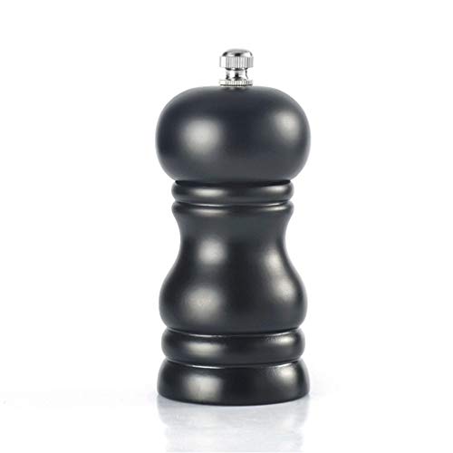 Ulalaza Wooden Salt & Pepper Mill Grinder 4 inch/11.5cm Tall Ceramic Rotor with Strong Adjustable Coarseness